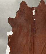 Brown and White Regular XX-Large Brazilian Cowhide Rug 8'0"H x 6'10"W #B30367 by Hudson Hides