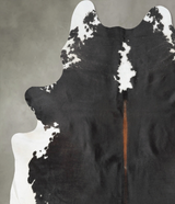 Black and White XX-Large Brazilian Cowhide Rug 7'9"H x 6'7"W #B30368 by Hudson Hides