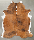 Medium Brindle XX-Large Brazilian Cowhide Rug 7'11"H x 6'7"W #B30369 by Hudson Hides
