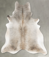 Grey with Beige XX-Large Brazilian Cowhide Rug 8'1"H x 7'0"W #B30371 by Hudson Hides