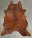 Medium Brindle XX-Large Brazilian Cowhide Rug 7'7"H x 7'3"W #B30373 by Hudson Hides