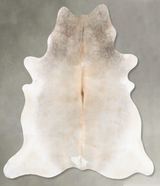Grey with Beige XX-Large Brazilian Cowhide Rug 7'9"H x 6'9"W #B30374 by Hudson Hides