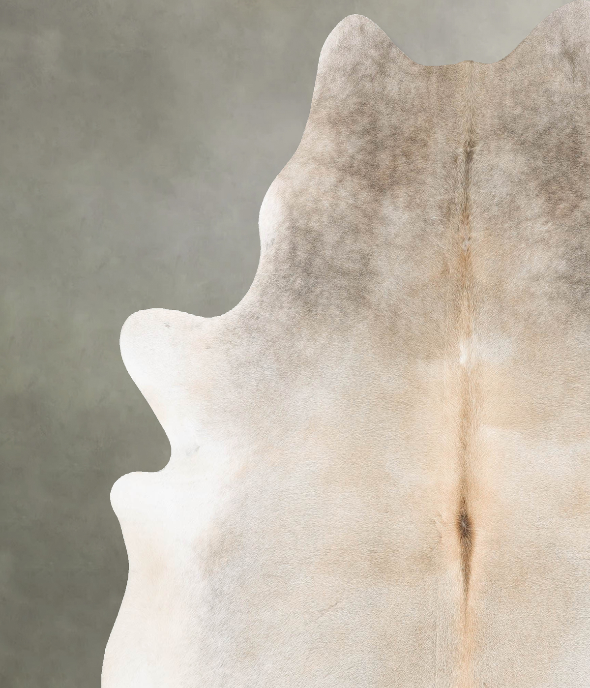 Grey with Beige Cowhide Rug #B30374