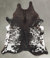 Chocolate and White XX-Large Brazilian Cowhide Rug 8'4"H x 6'10"W #B30375 by Hudson Hides