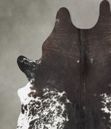 Chocolate and White XX-Large Brazilian Cowhide Rug 8'4"H x 6'10"W #B30375 by Hudson Hides