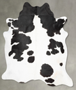 Black and White XX-Large Brazilian Cowhide Rug 7'9"H x 6'7"W #B30385 by Hudson Hides