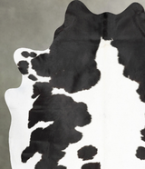 Black and White XX-Large Brazilian Cowhide Rug 7'9"H x 6'7"W #B30385 by Hudson Hides