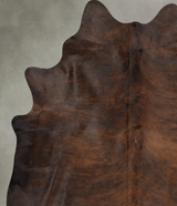 Dark Brindle X-Large Brazilian Cowhide Rug 7'4"H x 6'6"W #B30387 by Hudson Hides