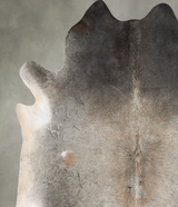 Grey with Beige XX-Large Brazilian Cowhide Rug 8'4"H x 7'1"W #B30390 by Hudson Hides