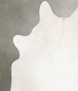 Ivory with Beige XX-Large Brazilian Cowhide Rug 7'11"H x 6'8"W #B30391 by Hudson Hides