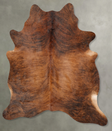 Medium Brindle X-Large Brazilian Cowhide Rug 7'1"H x 6'1"W #B30394 by Hudson Hides