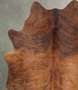 Medium Brindle X-Large Brazilian Cowhide Rug 7'1"H x 6'1"W #B30394 by Hudson Hides