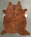 Medium Brindle X-Large Brazilian Cowhide Rug 7'7"H x 6'4"W #B30395 by Hudson Hides