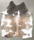 Grey with Beige Large Brazilian Cowhide Rug 6'10"H x 4'11"W #B30396 by Hudson Hides