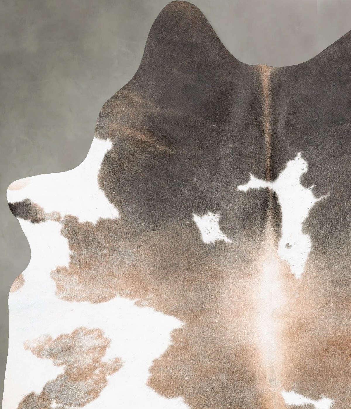 Grey with Beige Cowhide Rug #B30396