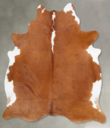 Brown and White Regular XX-Large Brazilian Cowhide Rug 8'4"H x 6'11"W #B30400 by Hudson Hides