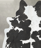 Black and White X-Large Brazilian Cowhide Rug 7'0"H x 6'0"W #B30402 by Hudson Hides