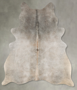 Grey with Beige Large Brazilian Cowhide Rug 6'6"H x 5'1"W #B30405 by Hudson Hides