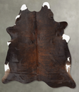 Dark Brindle X-Large Brazilian Cowhide Rug 7'5"H x 6'4"W #B30409 by Hudson Hides