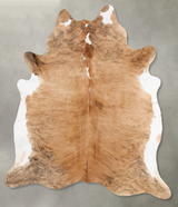Medium Brindle X-Large Brazilian Cowhide Rug 7'4"H x 6'3"W #B30415 by Hudson Hides