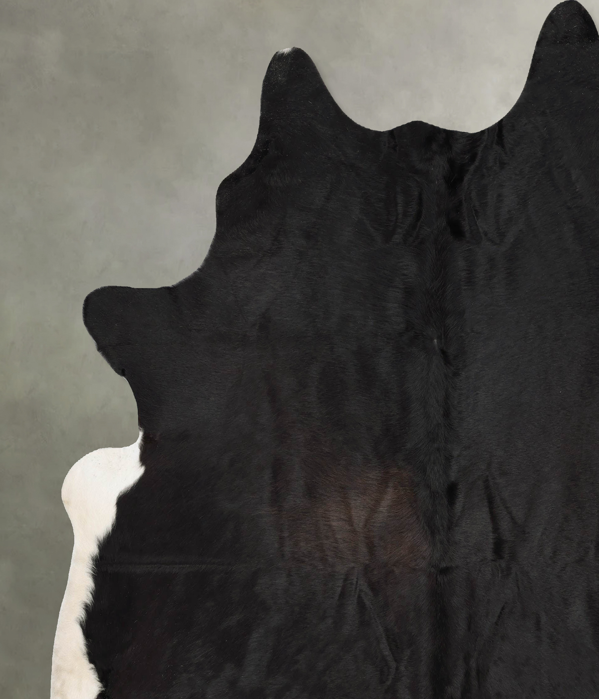 Solid Black XX-Large Brazilian Cowhide Rug 8'6"H x 7'6"W #B30416 by Hudson Hides
