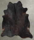 Chocolate X-Large Brazilian Cowhide Rug 7'2"H x 6'10"W #B30418 by Hudson Hides