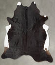 Solid Black XX-Large Brazilian Cowhide Rug 8'2"H x 7'3"W #B30421 by Hudson Hides