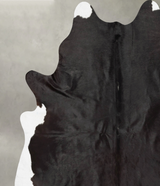 Solid Black XX-Large Brazilian Cowhide Rug 8'2"H x 7'3"W #B30421 by Hudson Hides