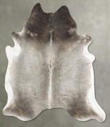 Medium Grey X-Large Brazilian Cowhide Rug 7'6"H x 6'6"W #B30422 by Hudson Hides