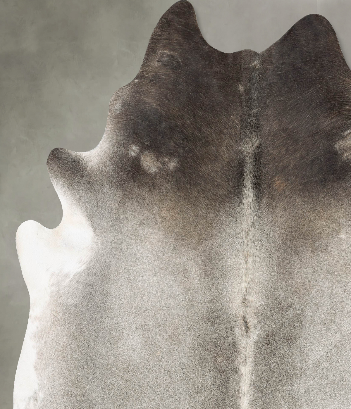 Medium Grey X-Large Brazilian Cowhide Rug 7'6"H x 6'6"W #B30422 by Hudson Hides