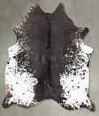 Salt and Pepper Black XX-Large Brazilian Cowhide Rug 7'6"H x 6'8"W #B30425 by Hudson Hides