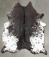 Salt and Pepper Black XX-Large Brazilian Cowhide Rug 7'6"H x 6'8"W #B30425 by Hudson Hides