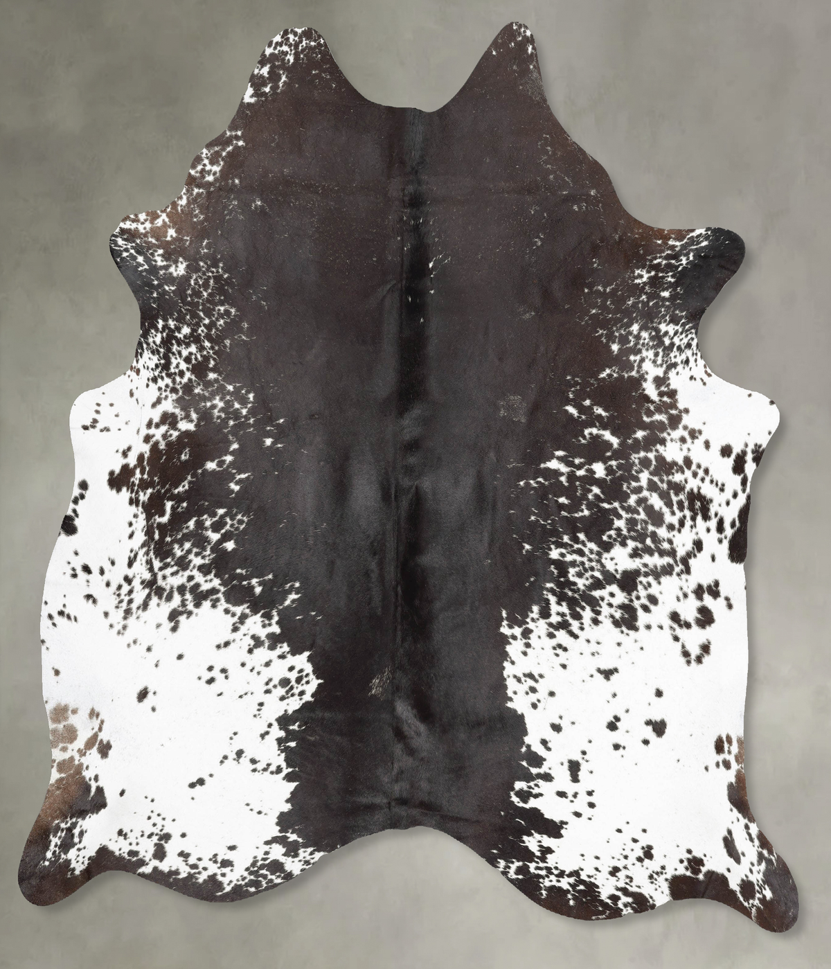 Salt and Pepper Black Cowhide Rug #B30425