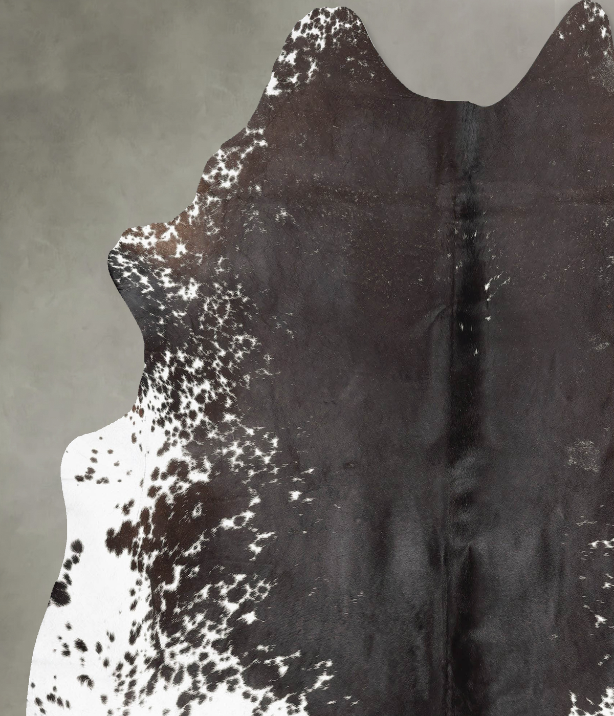 Salt and Pepper Black XX-Large Brazilian Cowhide Rug 7'6"H x 6'8"W #B30425 by Hudson Hides