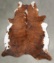 Medium Brindle XX-Large Brazilian Cowhide Rug 7'11"H x 6'11"W #B30426 by Hudson Hides