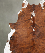 Medium Brindle XX-Large Brazilian Cowhide Rug 7'11"H x 6'11"W #B30426 by Hudson Hides
