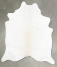 Ivory with Beige X-Large Brazilian Cowhide Rug 7'6"H x 6'8"W #B30428 by Hudson Hides