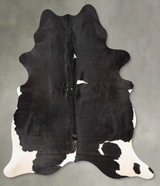 Black and White XX-Large Brazilian Cowhide Rug 8'1"H x 6'4"W #B30431 by Hudson Hides