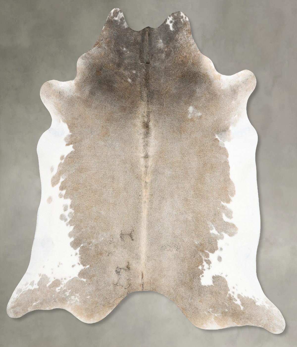 Grey with Beige Cowhide Rug #B30432