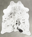 Salt and Pepper Black Medium Brazilian Cowhide Rug 4'1"H x 3'5"W #B30437 by Hudson Hides