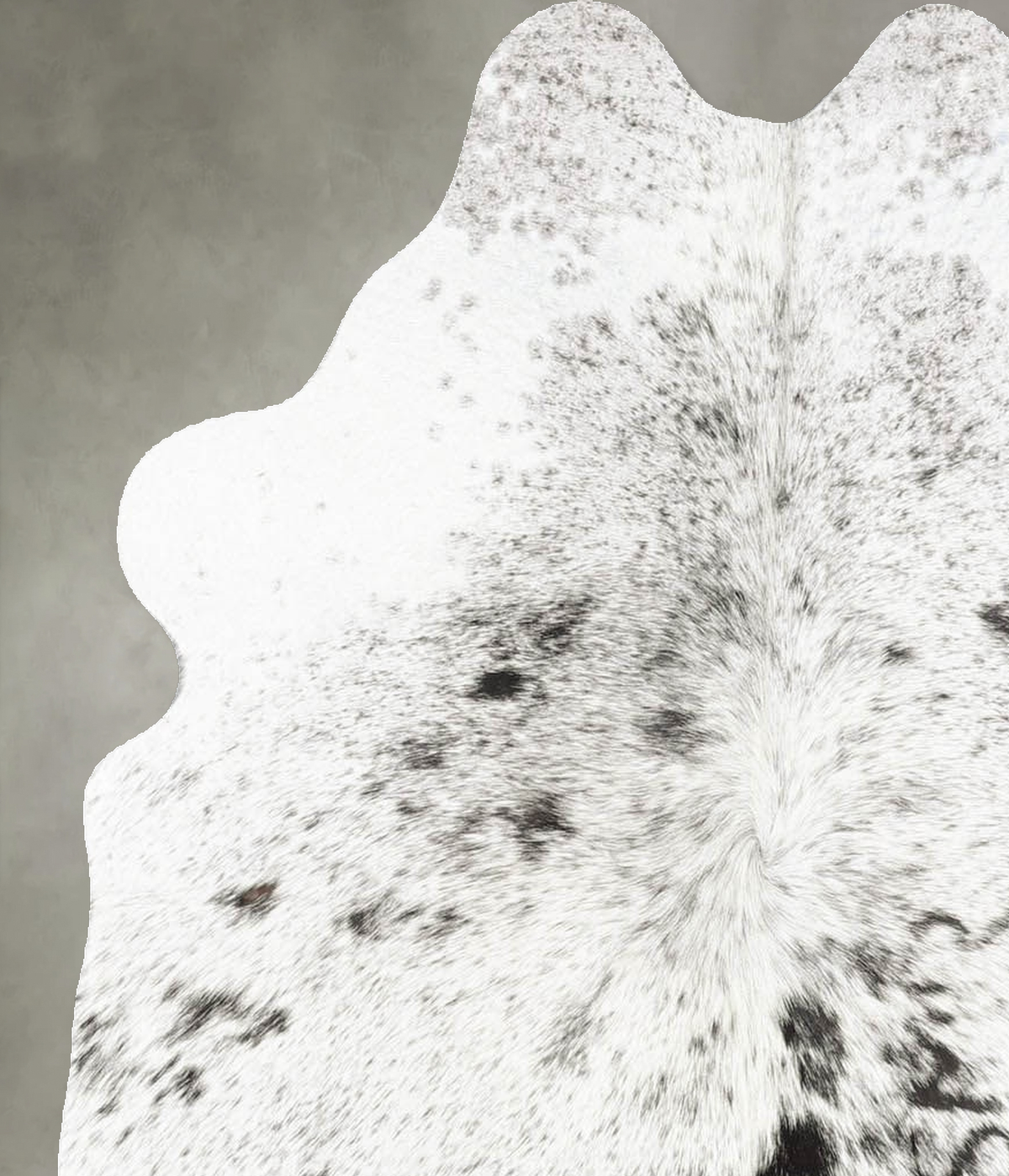 Salt and Pepper Black Medium Brazilian Cowhide Rug 4'1"H x 3'5"W #B30437 by Hudson Hides