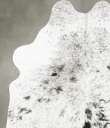 Salt and Pepper Black Medium Brazilian Cowhide Rug 4'1"H x 3'5"W #B30437 by Hudson Hides