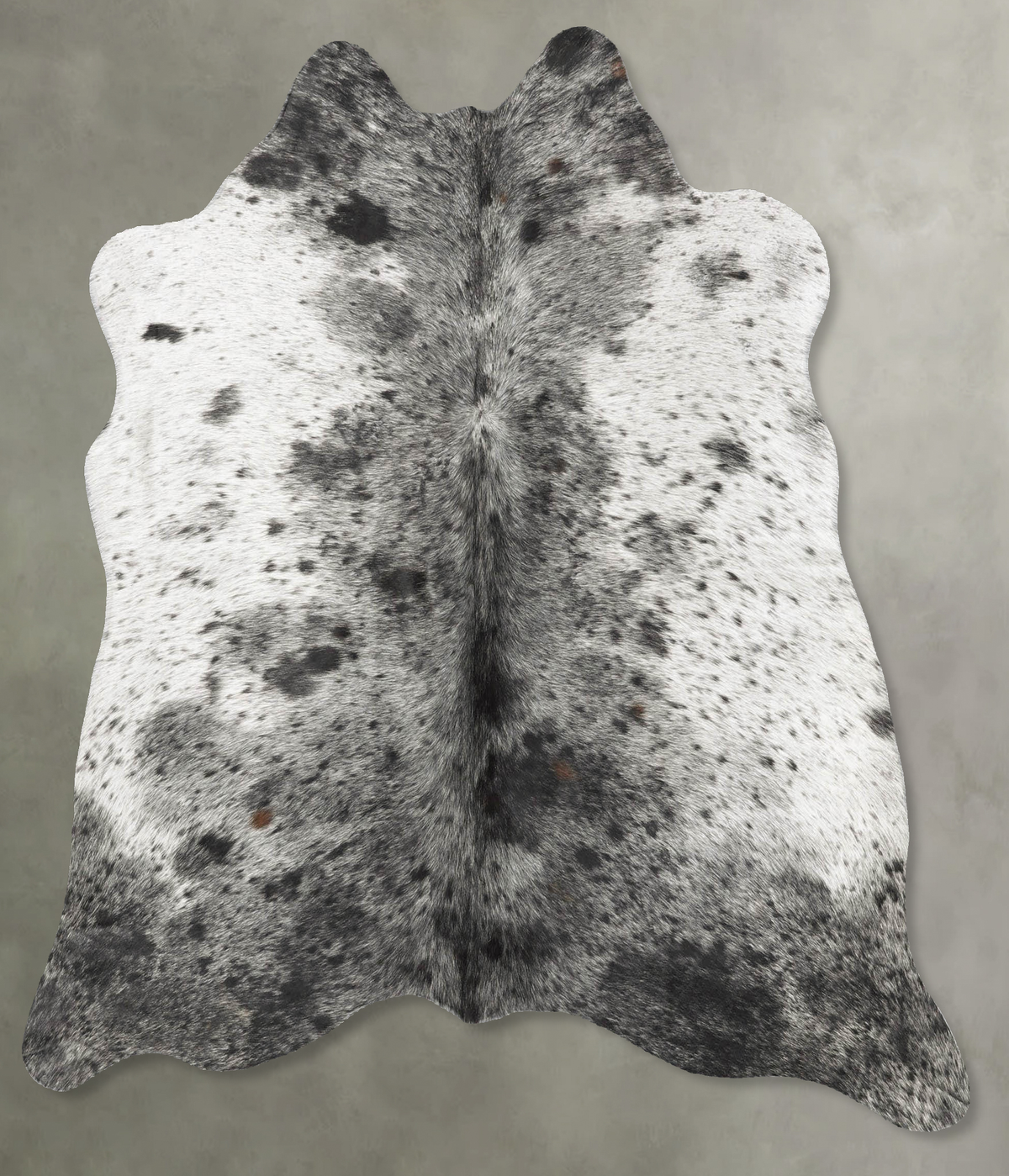 Salt and Pepper Black Cowhide Rug #B30440