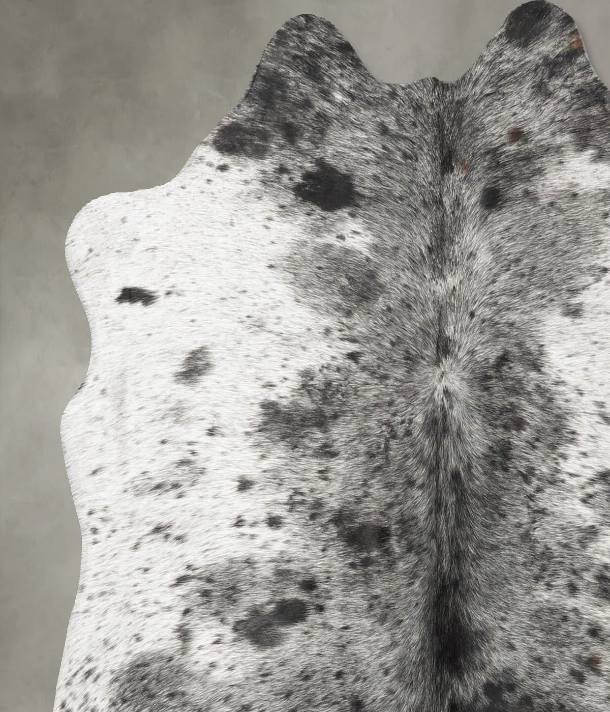 Salt and Pepper Black Cowhide Rug #B30440