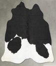 Black and White Medium Brazilian Cowhide Rug 4'2"H x 4'5"W #B30446 by Hudson Hides