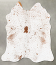 Salt and Pepper Brown Medium Brazilian Cowhide Rug 4'5"H x 4'1"W #B30447 by Hudson Hides