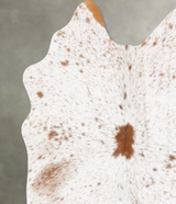 Salt and Pepper Brown Medium Brazilian Cowhide Rug 4'5"H x 4'1"W #B30447 by Hudson Hides