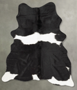 Black and White Medium Brazilian Cowhide Rug 5'6"H x 3'10"W #B30449 by Hudson Hides