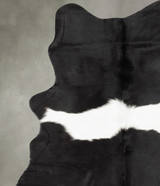 Black and White Medium Brazilian Cowhide Rug 5'6"H x 3'10"W #B30449 by Hudson Hides