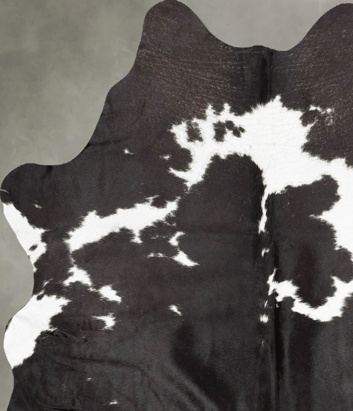 Black and White Medium Brazilian Cowhide Rug 5'3"H x 4'8"W #B30450 by Hudson Hides